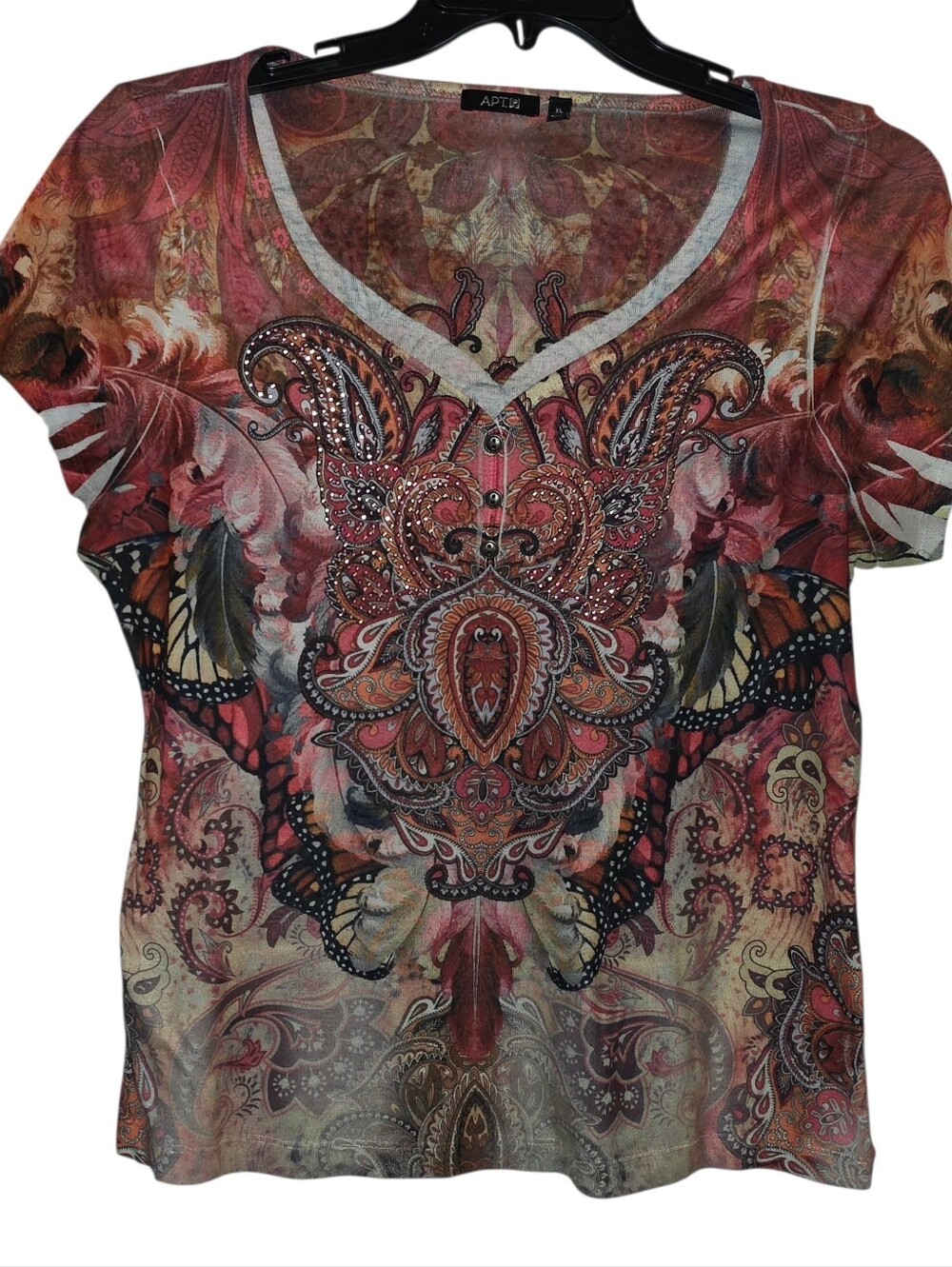 Apt. 9 Short Sleeve Blouse Size XL - Picture 2 of 6